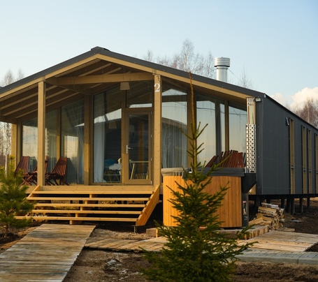 Купель Polar Spa ELITE 180 круглая с интегрированной печью для 2-4 человек (термососна темная) фото  фото - 16