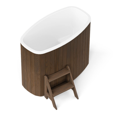 Купель Polar Spa STANDART 79 Double овальная для 1 человека (термососна темная)  фото - 1