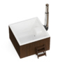Фурако Polar Spa ELITE QUATTRO 180 квадратная с интегрированной печью для 4 человек (термососна темная) с доставкой фото - 2 Купель Фурако Polar Spa ELITE QUATTRO 180 квадратная с интегрированной печью для 4 человек (термососна темная) фото фото - 2